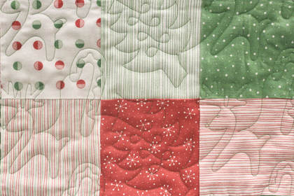 Picture of Christmas Cookies Pantograph on quilt