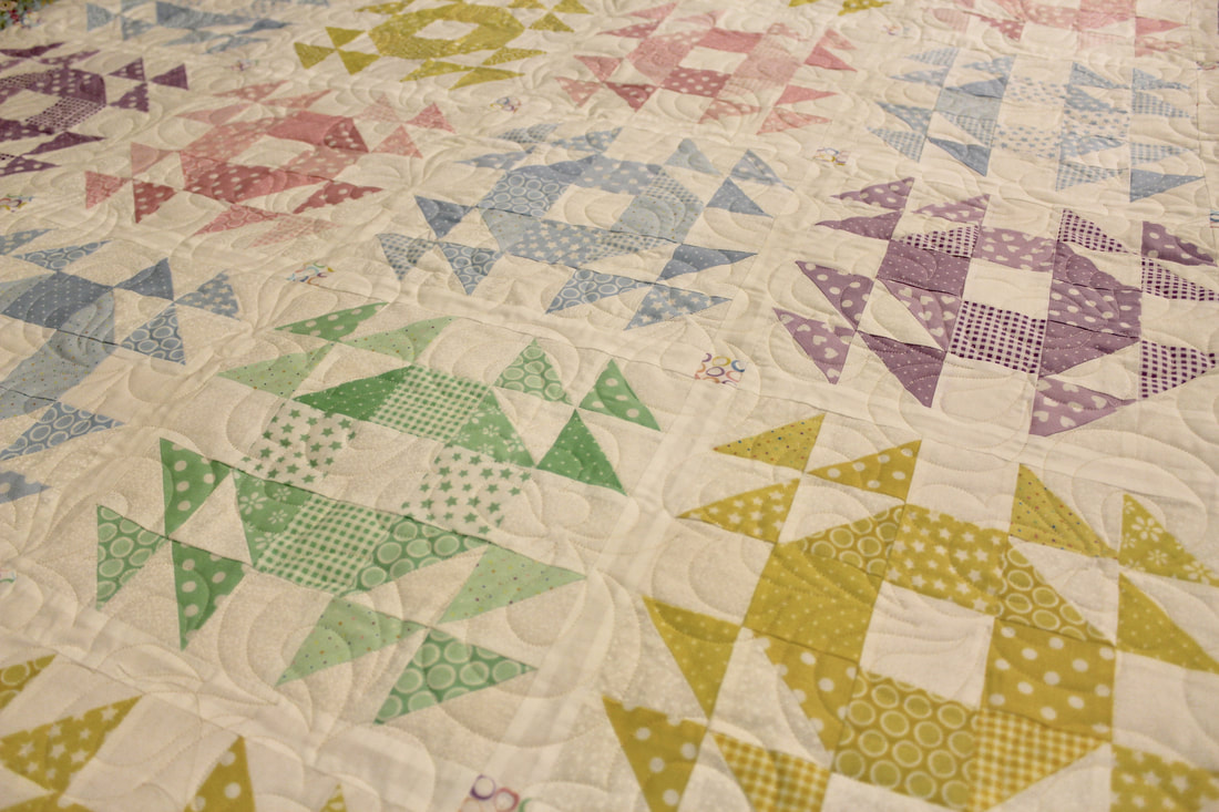 Picture of quilt with Oblique Pantograph