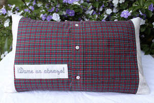Picture memory pillow with personal message