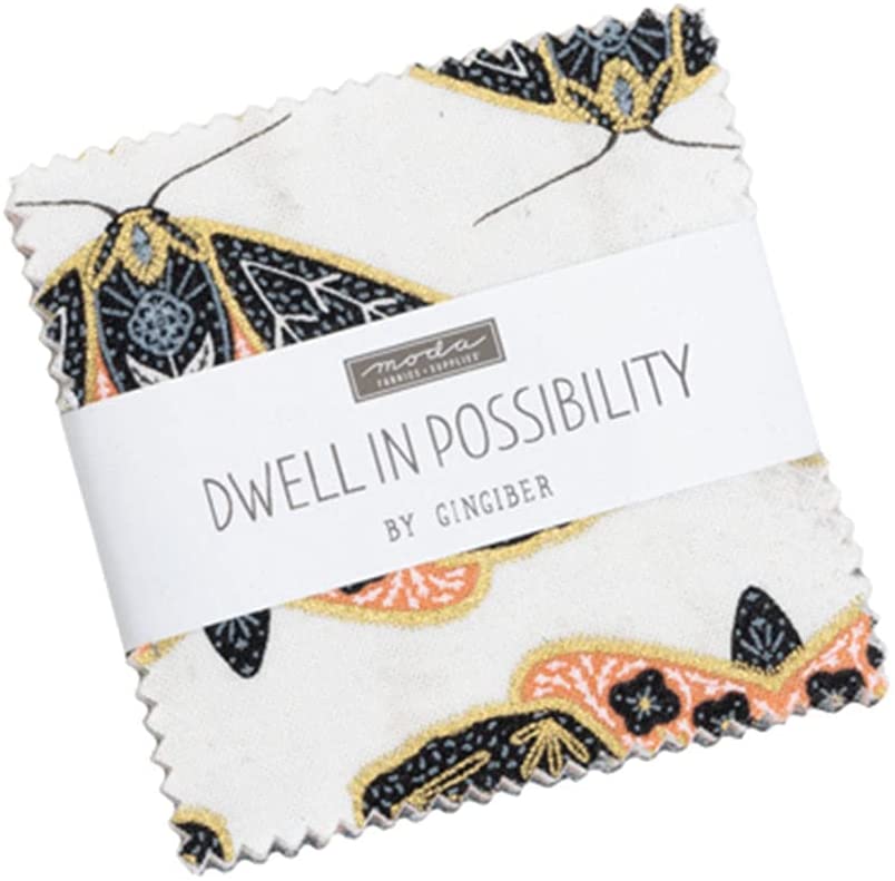 Dwell in Possibility Mini Charm Pack 42-2.5 Inch Precut Fabric Quilt Squares